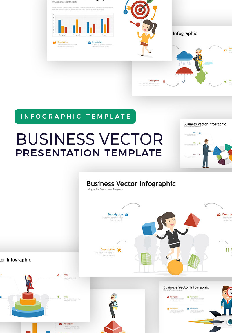 Business Vector Presentation - Infographic PowerPoint Template #76425