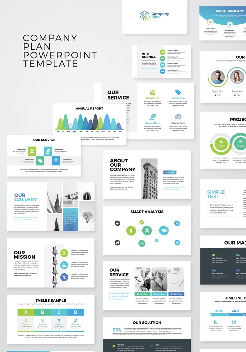 Company Plan - PowerPoint Template #77514 - TemplateMonster