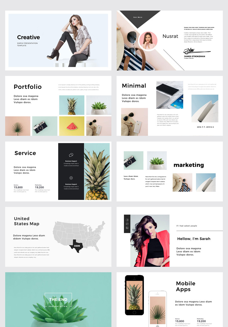 Be-Creative PowerPoint Template #78051