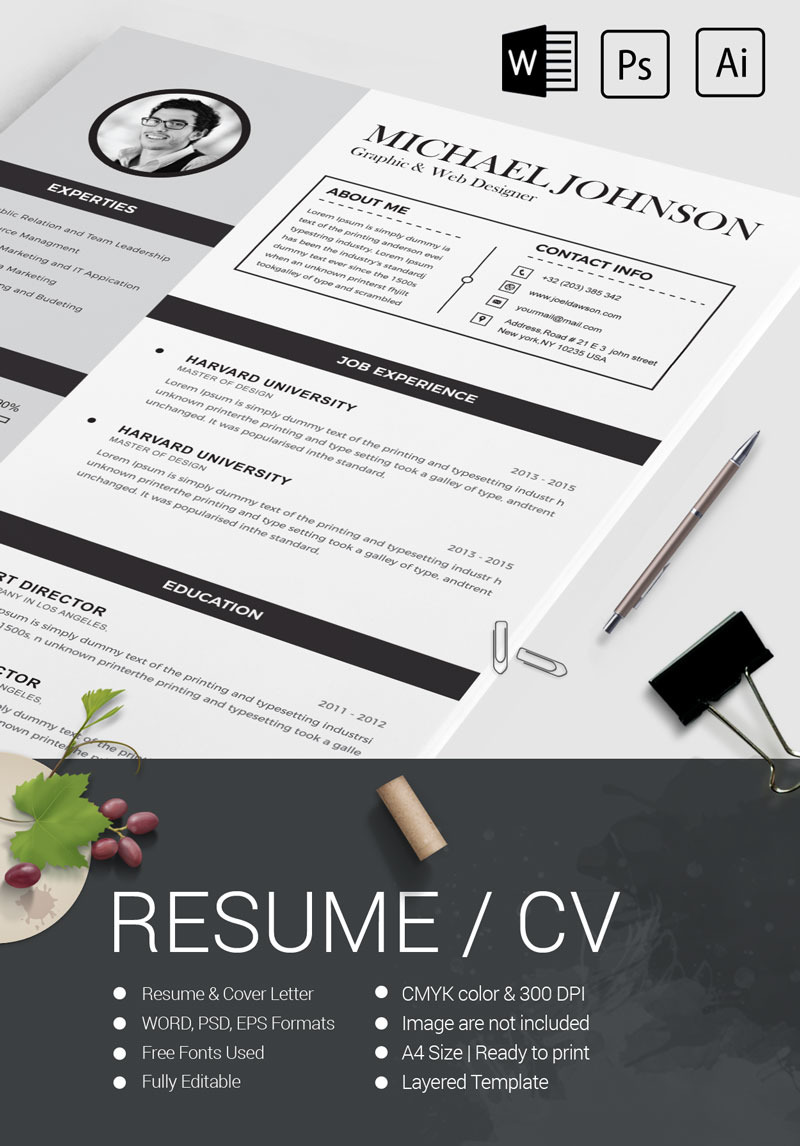 Michael Johnson Resume Template #78199