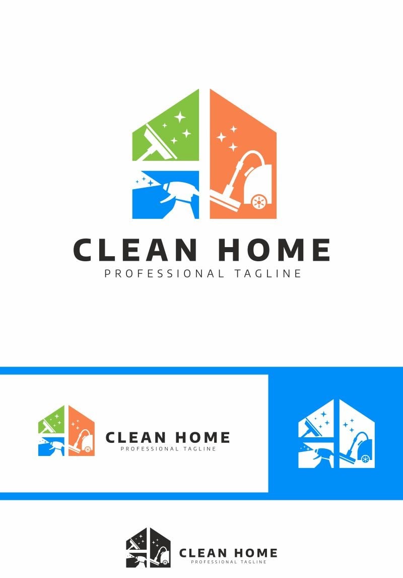 Clean Home Logo Template #78708