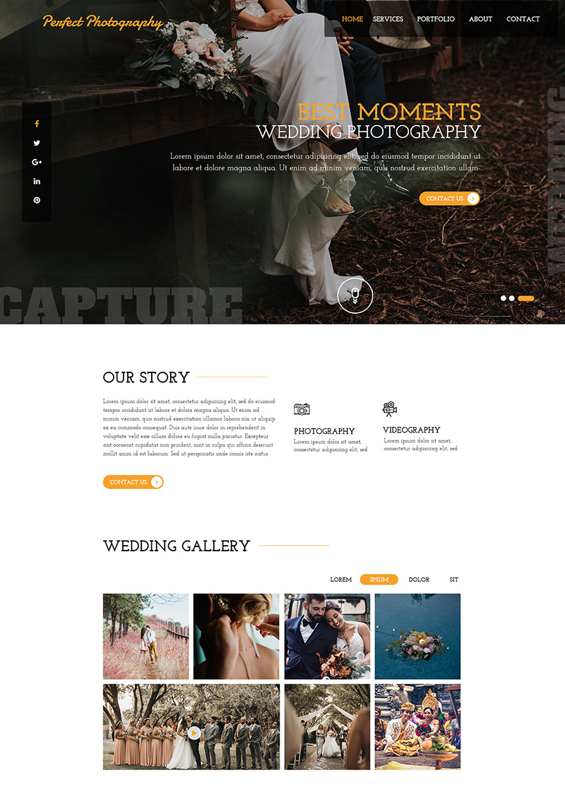 Perfect Photography PSD Template #79251