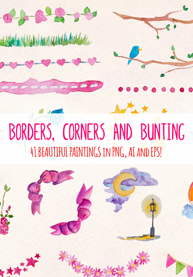 40 Borders, Corners and Bunting #79605