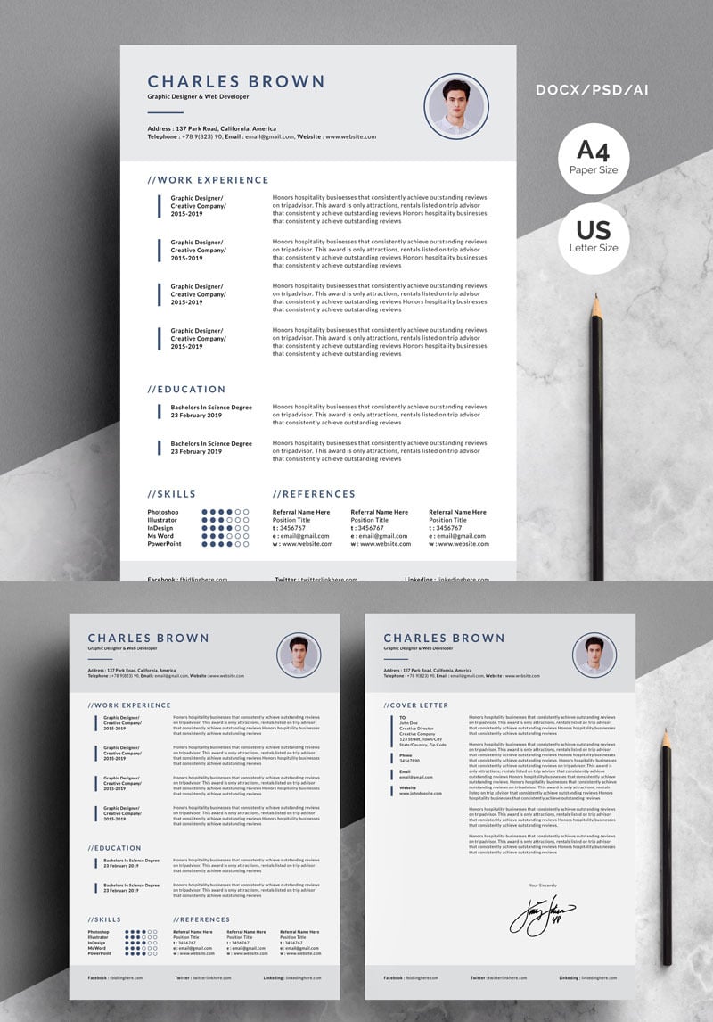 Charles Brown Resume Template #80047