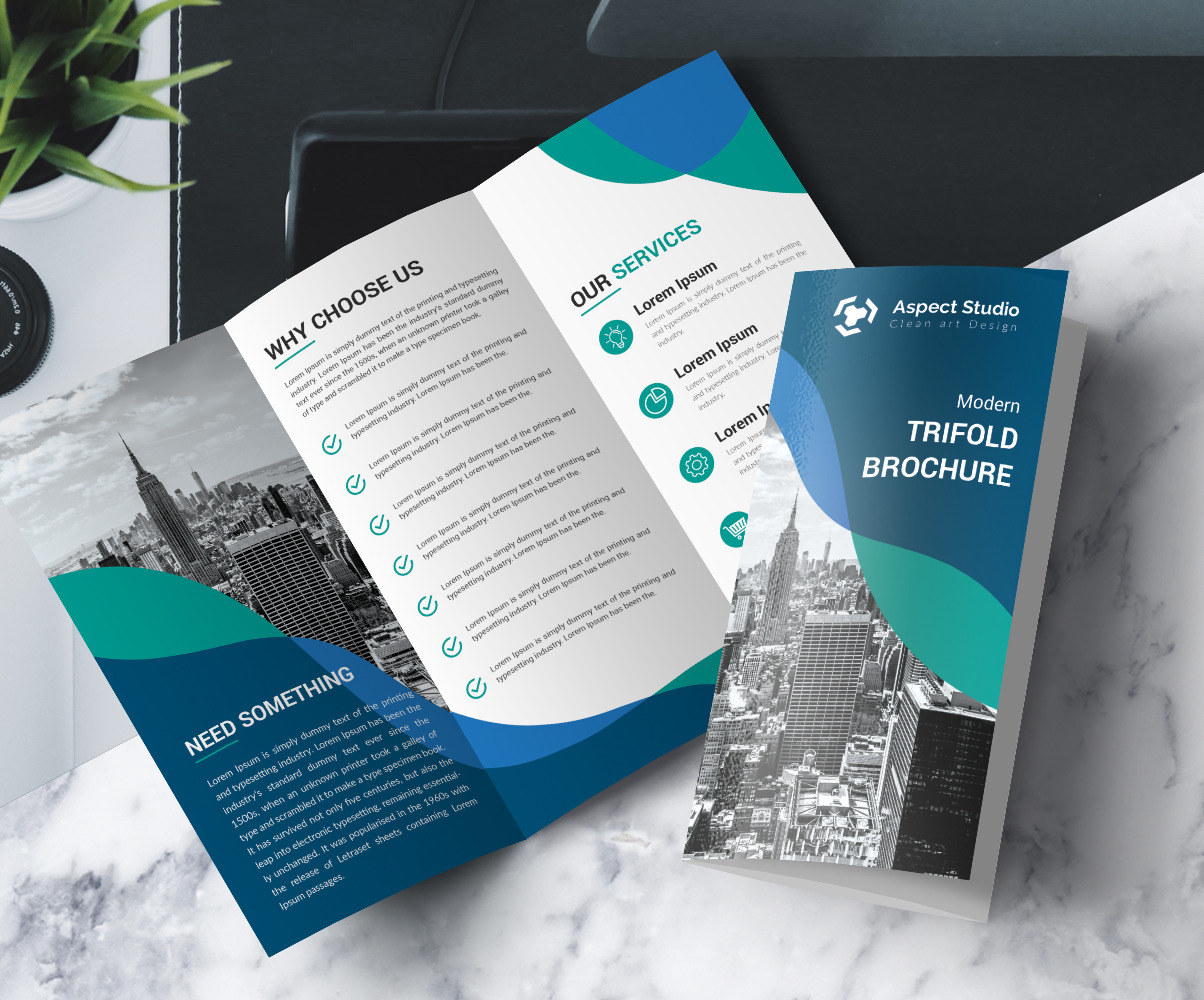 Business Growth Tri-fold Brochure Corporate Identity Template #80699