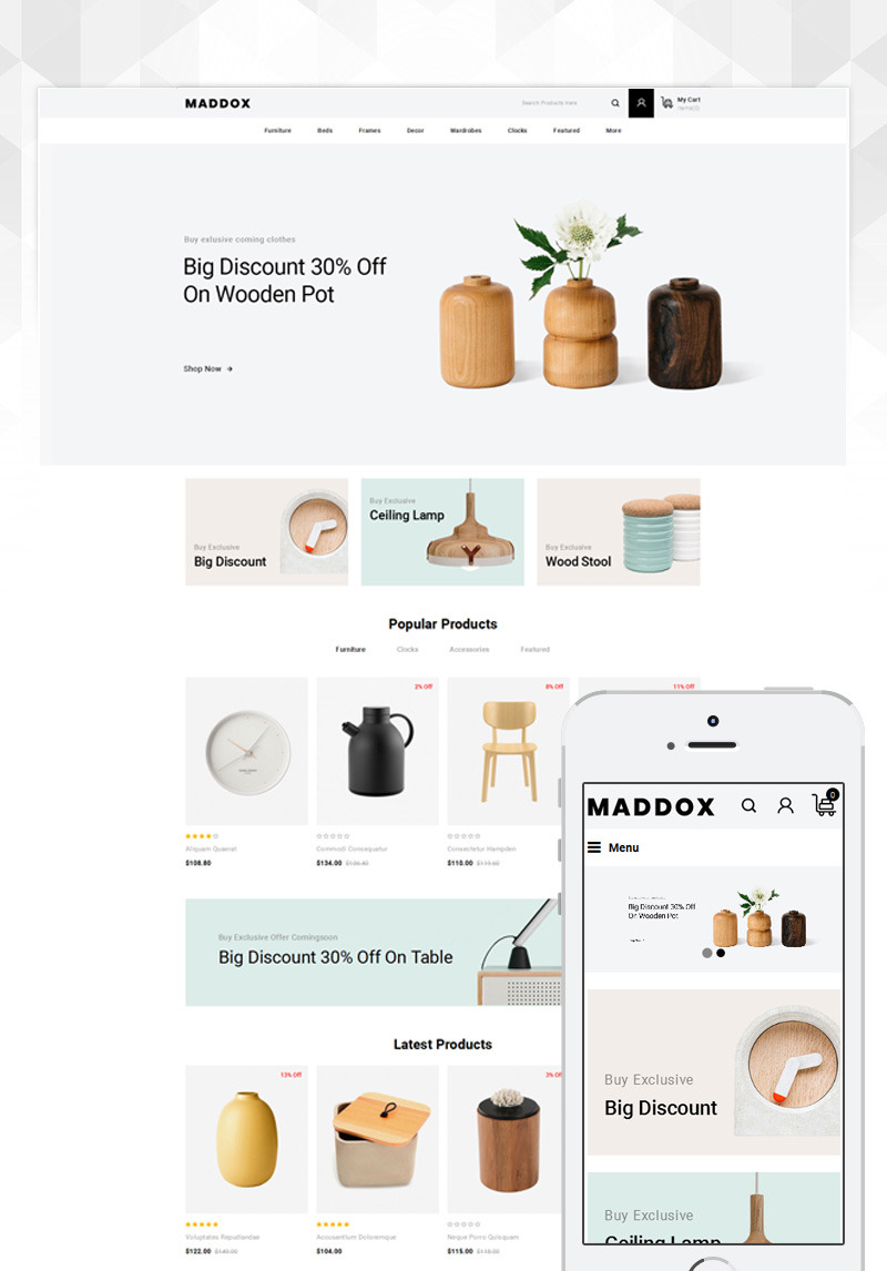 Maddox - Furniture Store OpenCart Template #80757