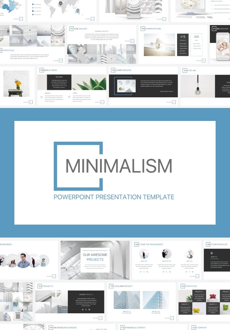  Minimalism  PowerPoint Template 81224