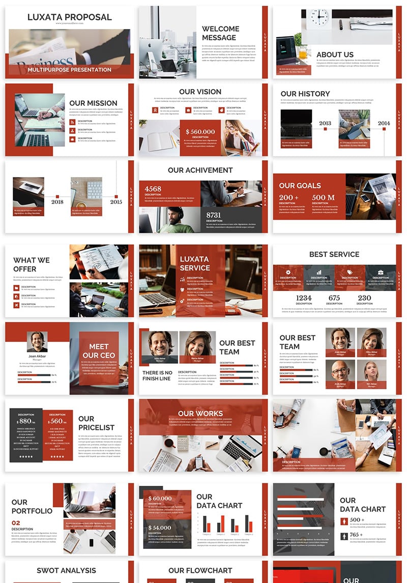 Luxata - Biz Presentation PowerPoint Template #81597