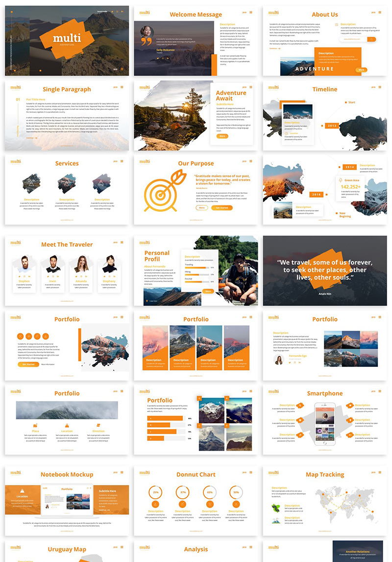 MultiAdventure PowerPoint Template #81693