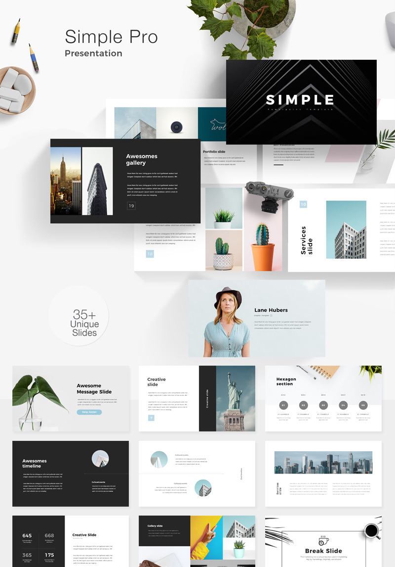 Simple Pro PowerPoint Template #81817