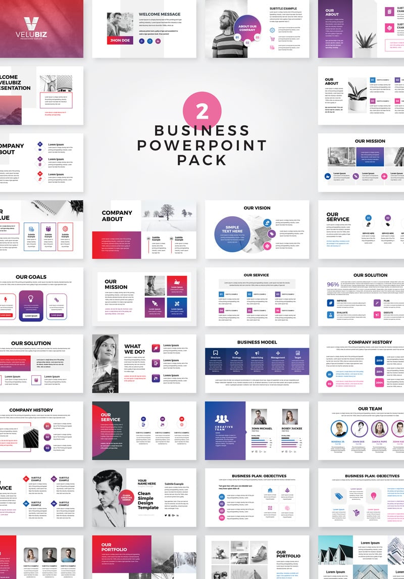 VeluBiz - Minimal Business PowerPoint Template #82085