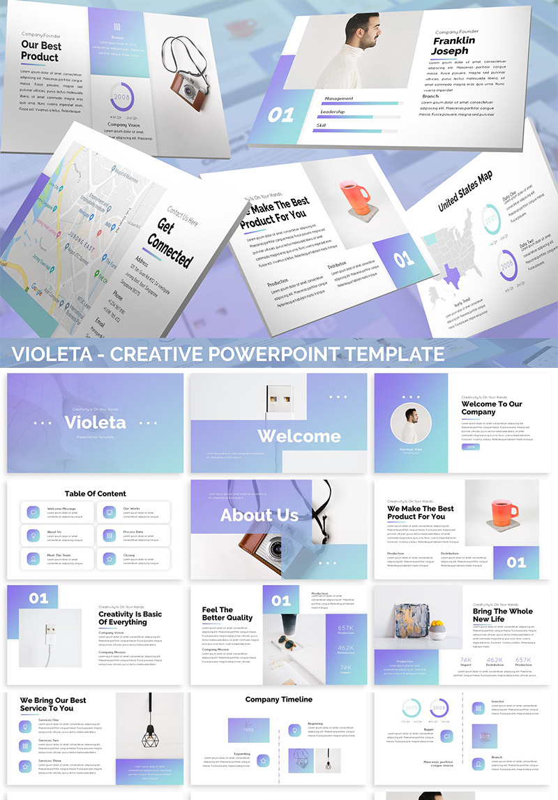 Violeta - Creative PowerPoint Template #82187