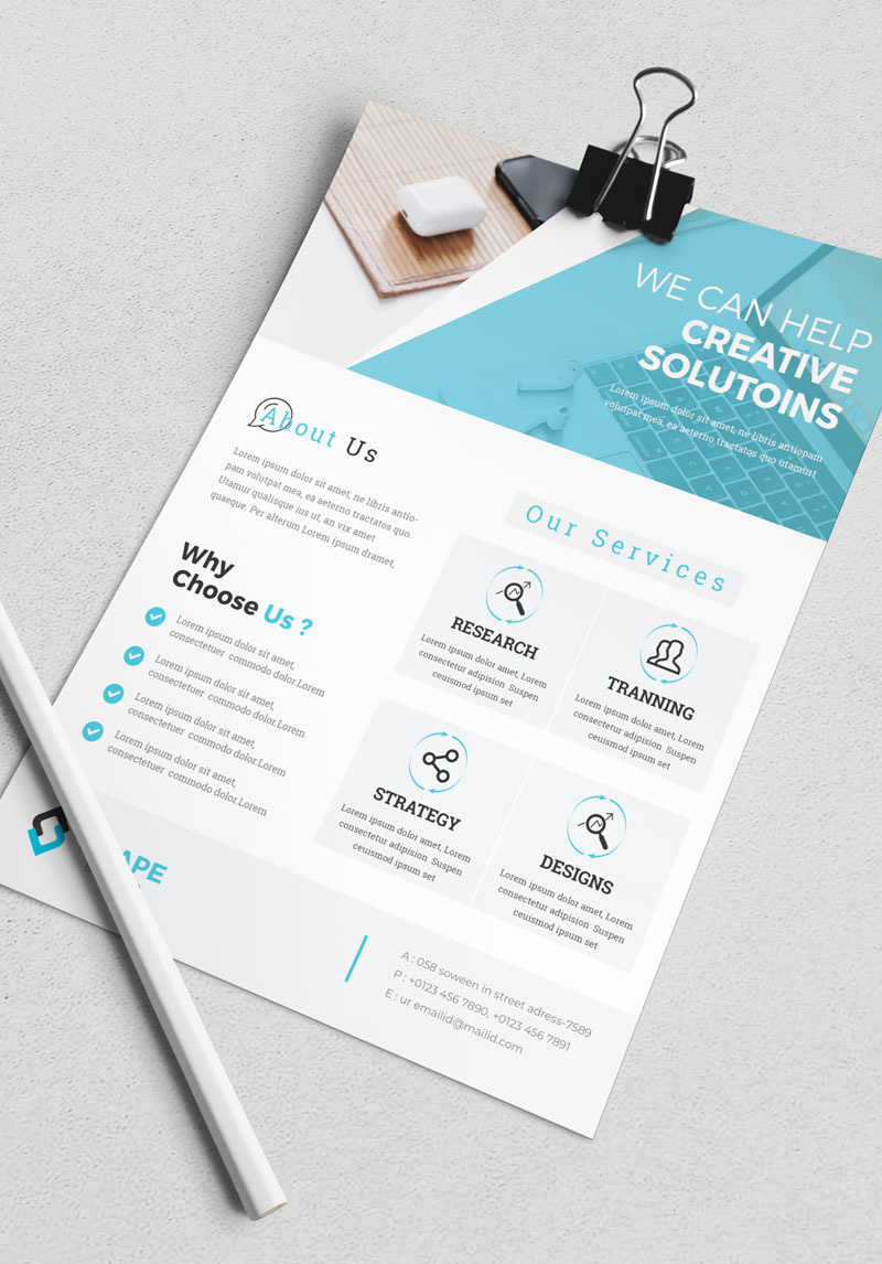 Shape Band - Flyer Corporate Identity Template #82271