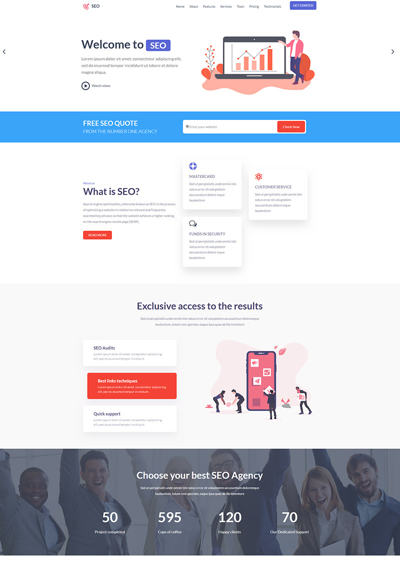 Seo Landing Page Template 401