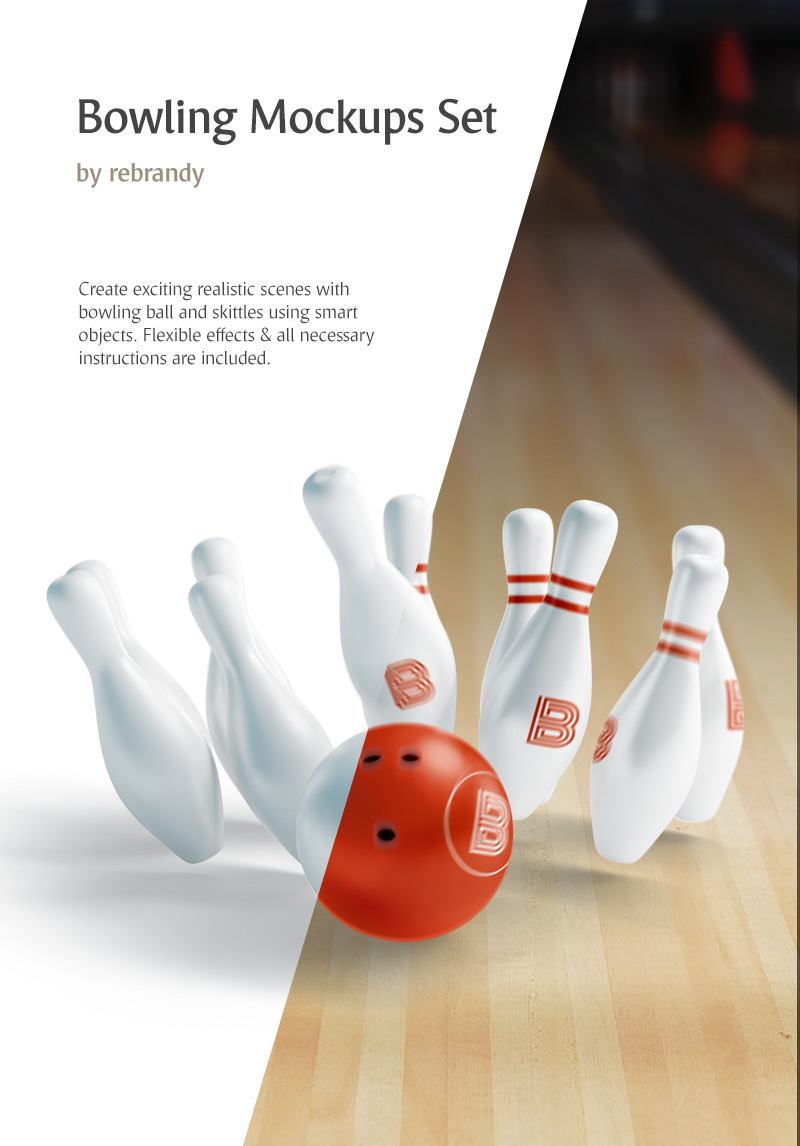 realistic bowling set