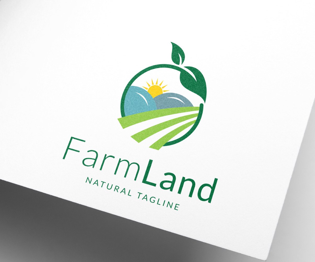 Farm Land Modern Agriculture Logo Template #82933