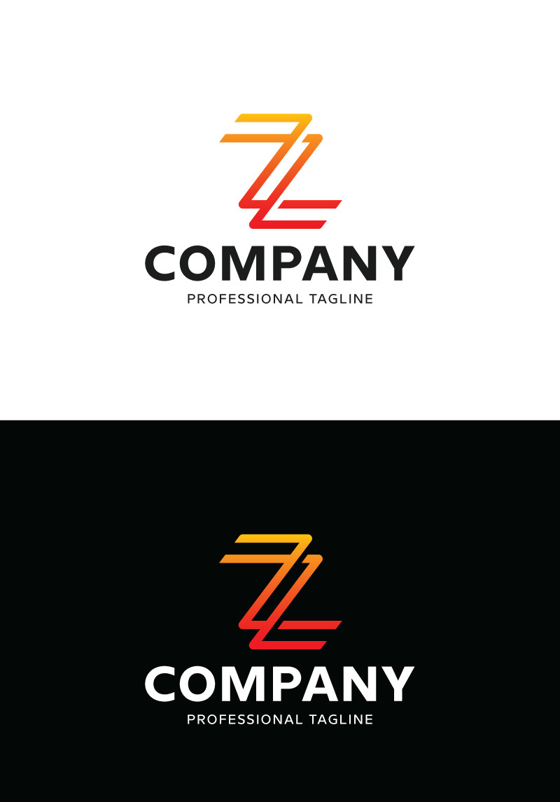Double Z Logo Template 83062