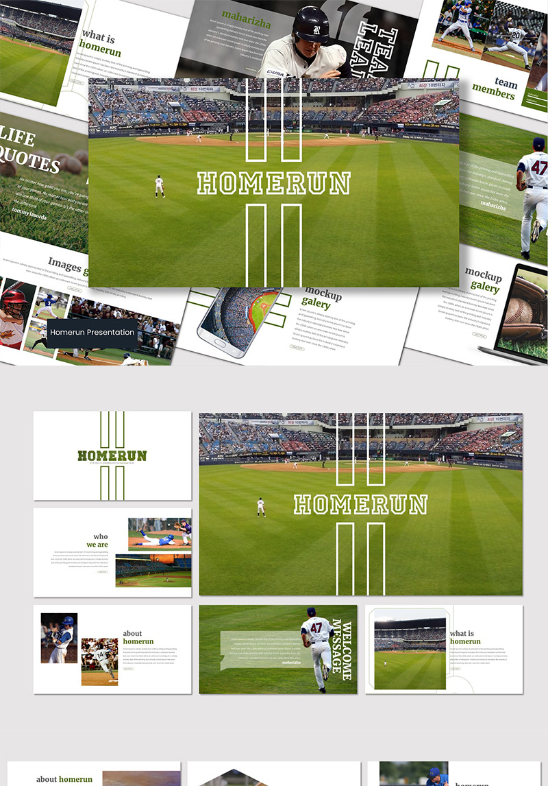 Homerun - PowerPoint Template #83819