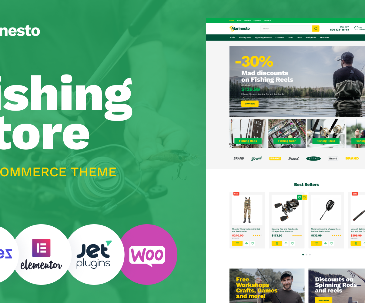 Marinesto Fishing Classic Elementor Theme 84744