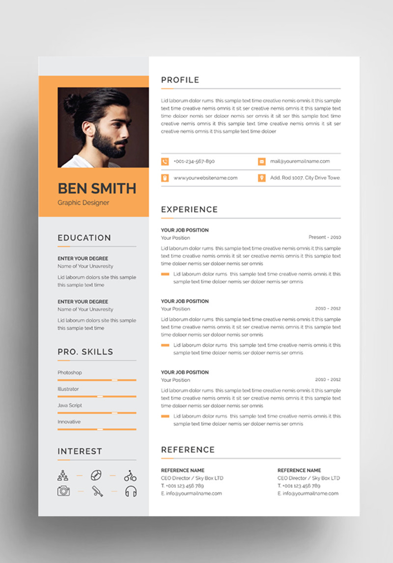 Ben Smith Resume Template #85262