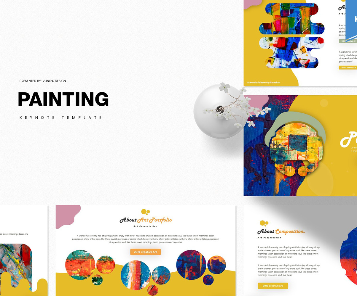 watercolor keynote template free