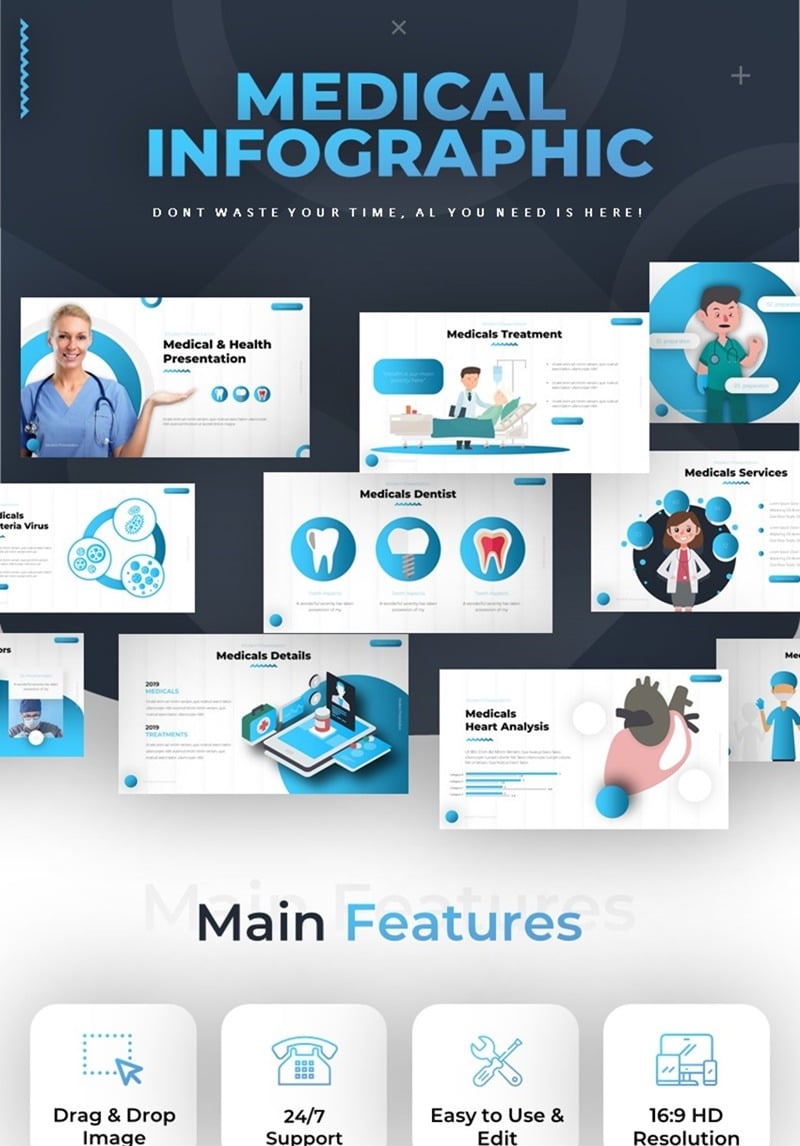 free powerpoint healthcare infographic template