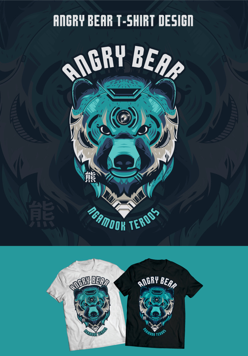 angry bear t shirt