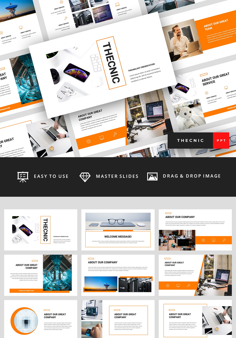 Thecnic - Technology Presentation PowerPoint Template #88036