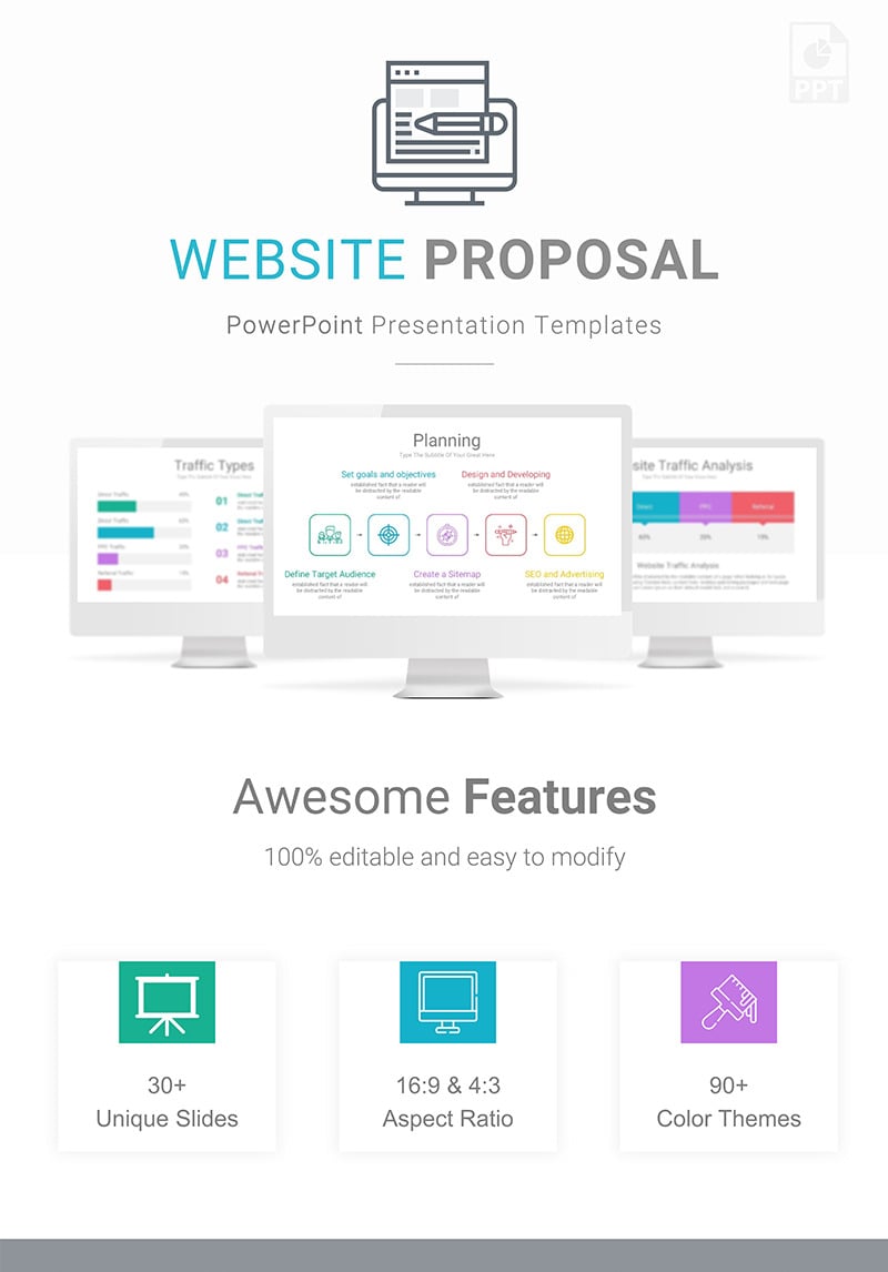 Website Proposal Presentation PowerPoint Template #89036