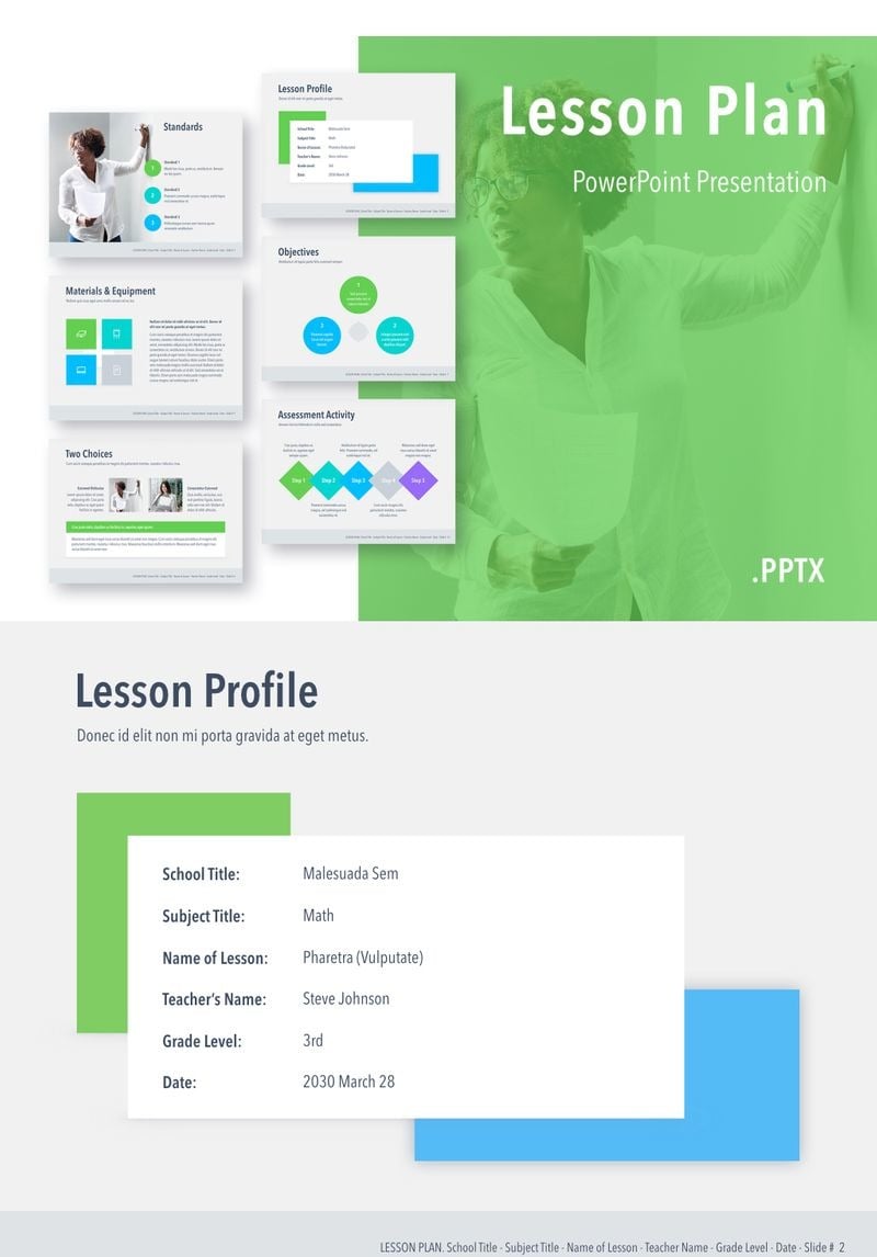 Lesson Plan PowerPoint Template 90085