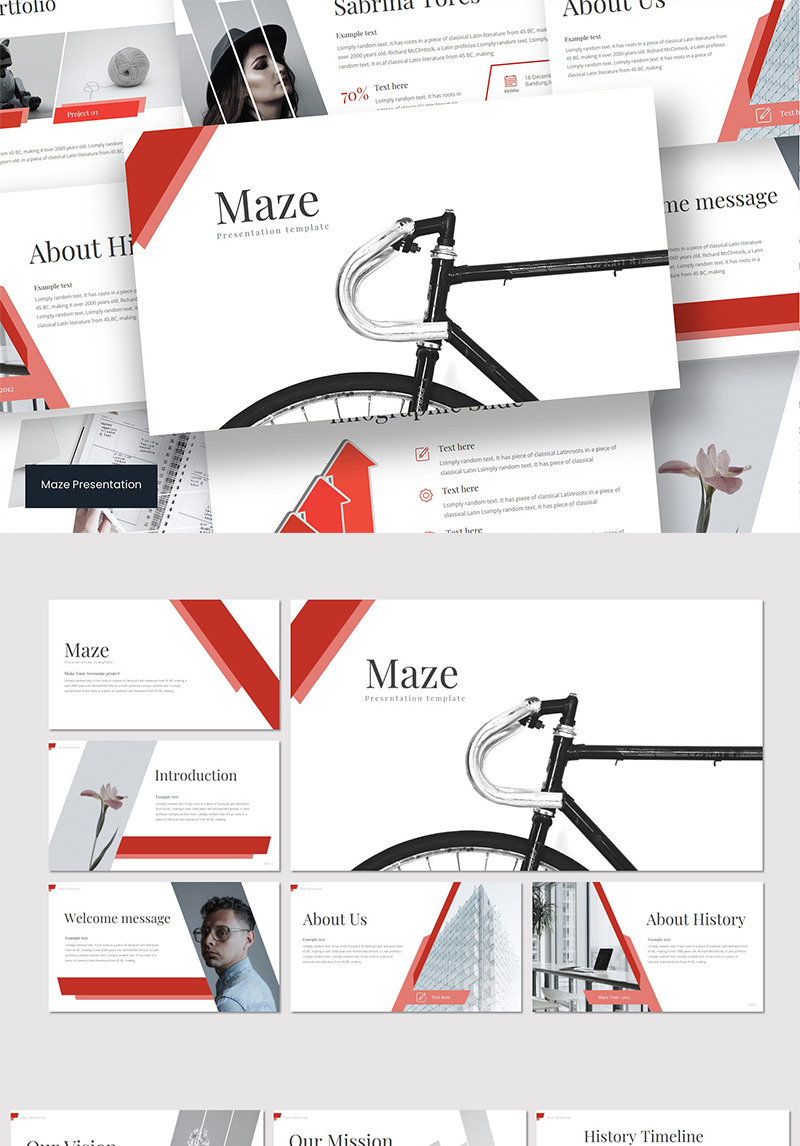 Maze PowerPoint Template #90253