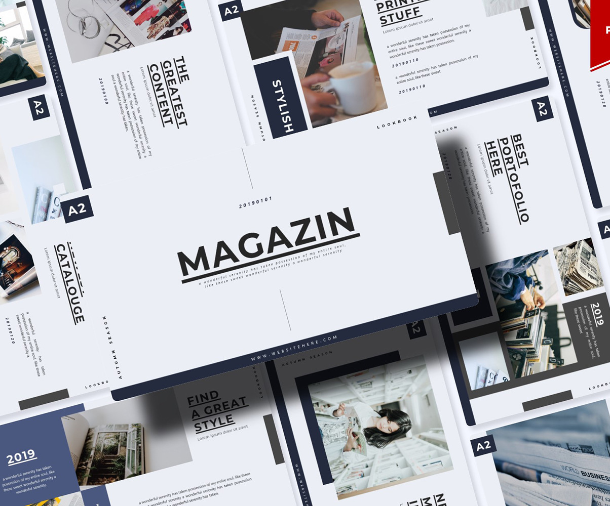 Magazin PowerPoint Template 90538