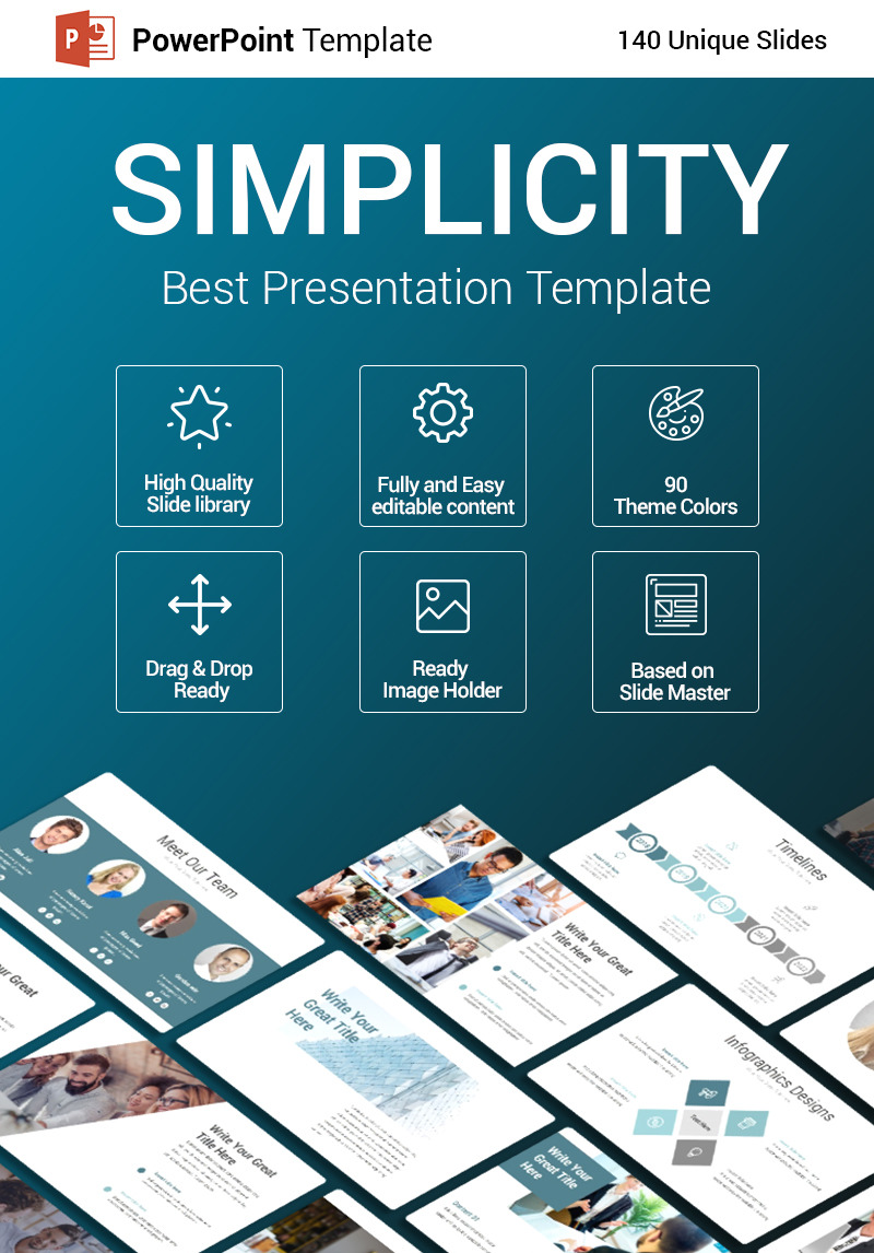 Best Simplicity PowerPoint Template #90685