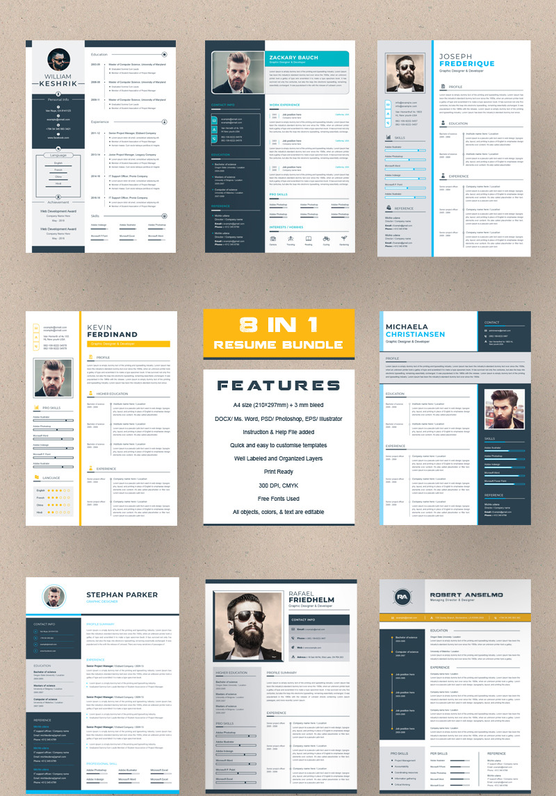 Download Mega Bundle Resume Template #90609