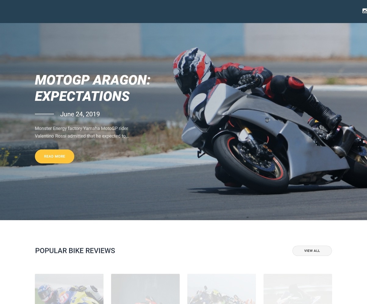 Motorcycle News site Template TemplateMonster