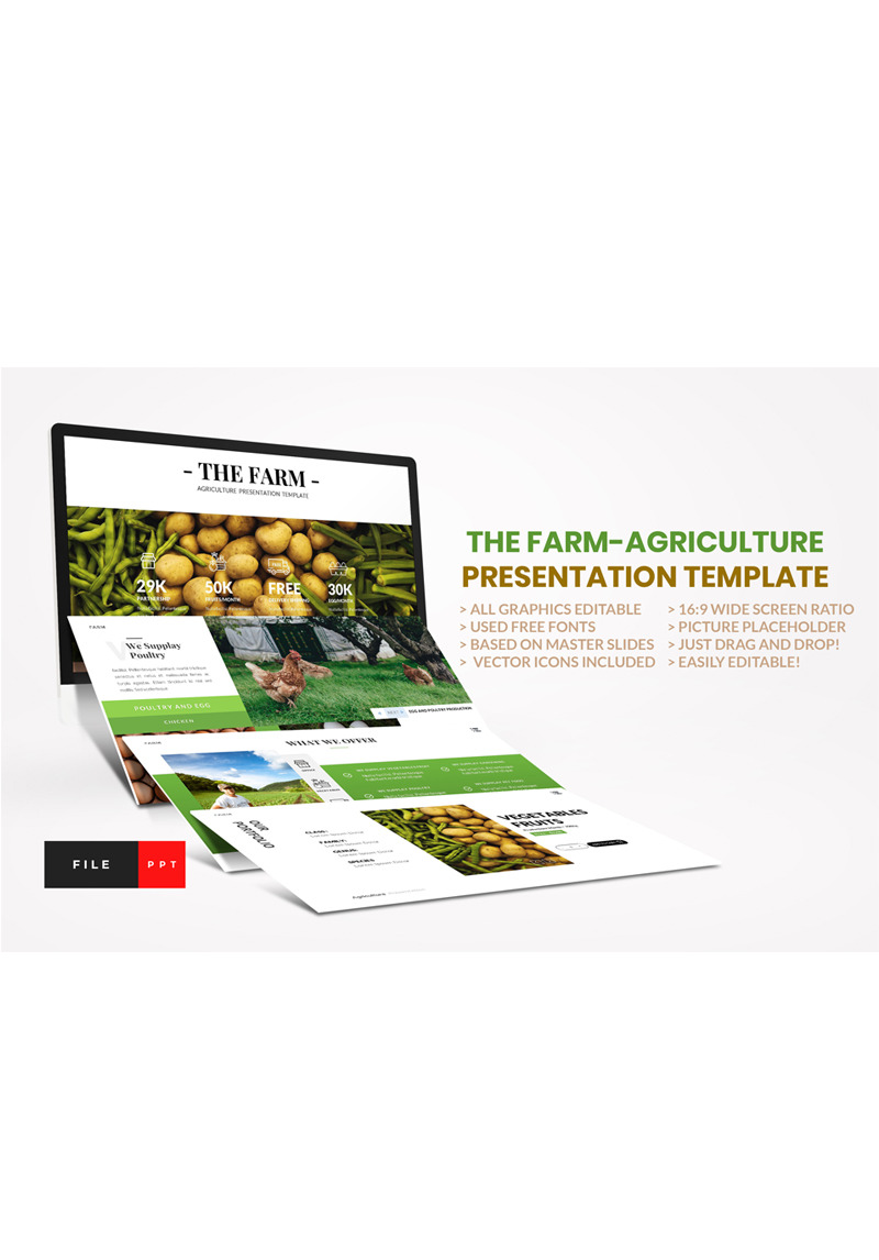 Plantilla PowerPoint #92308 para Sitio de Agricultura