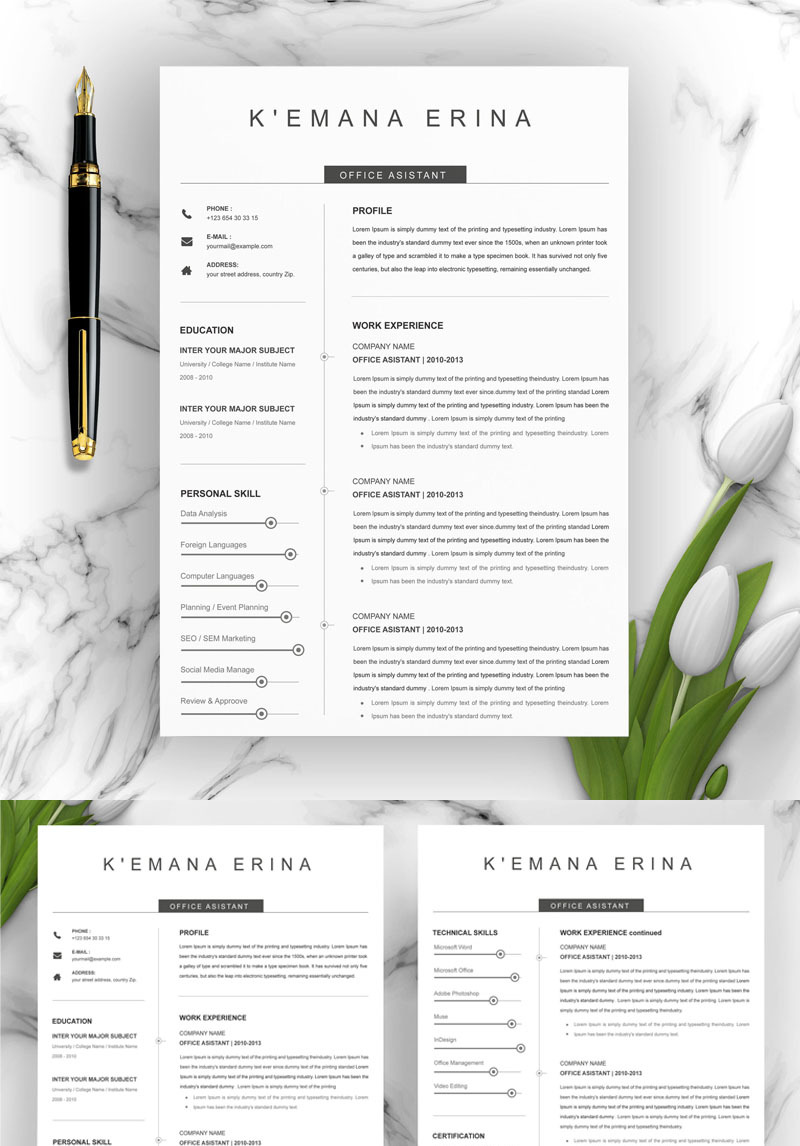 Kemana Resume Template #94089