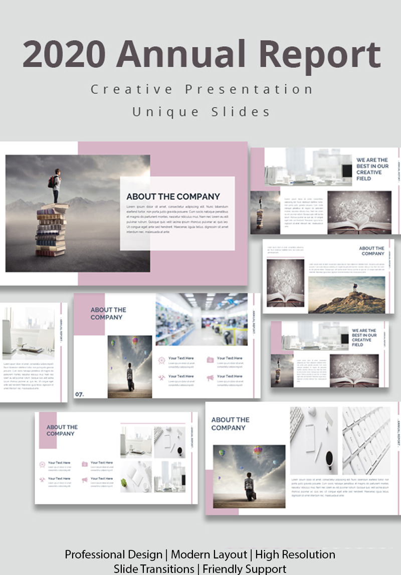 Download Annual Report 2020 PowerPoint Template #94234