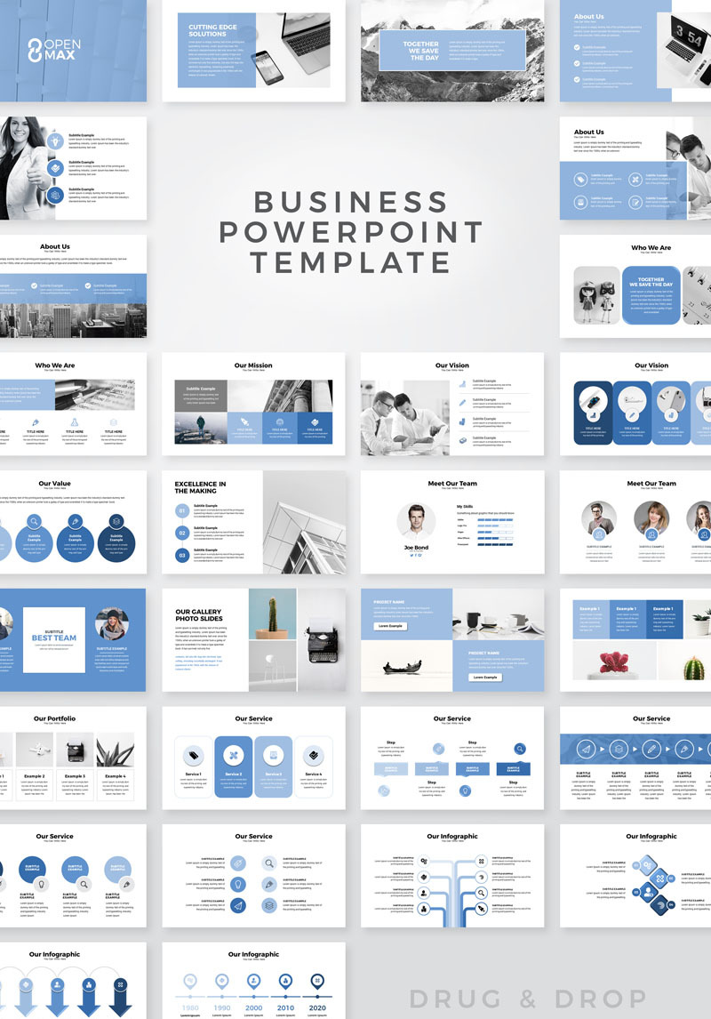 Open Max Business PowerPoint Template - TemplateMonster