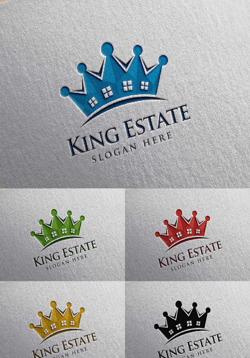King Real Estate Logo Template 94413