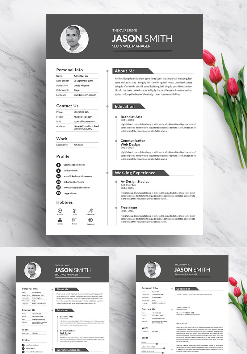 Cv Design Resume Template #94542