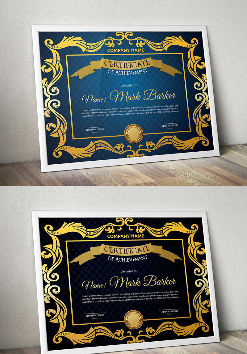 Vintage Certificate Template #95854