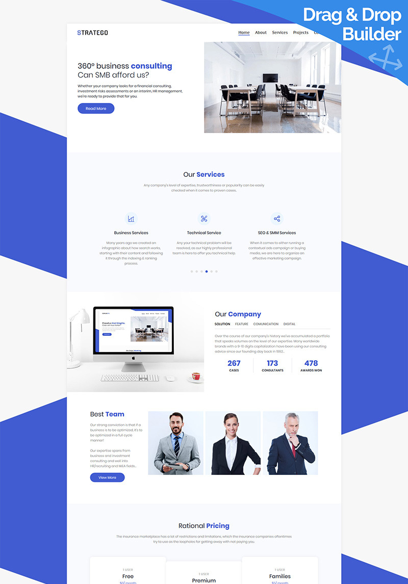 Stratego - Business Moto CMS 3 Template #95957