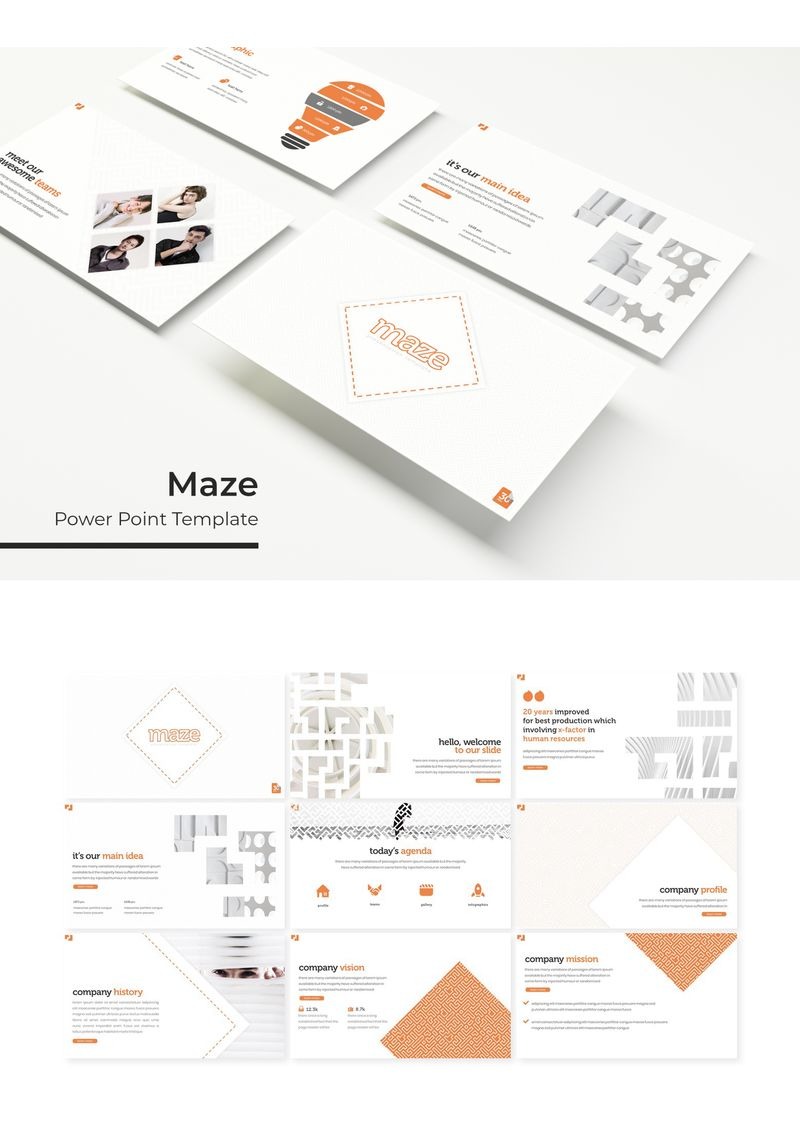 Maze PowerPoint Template #96163