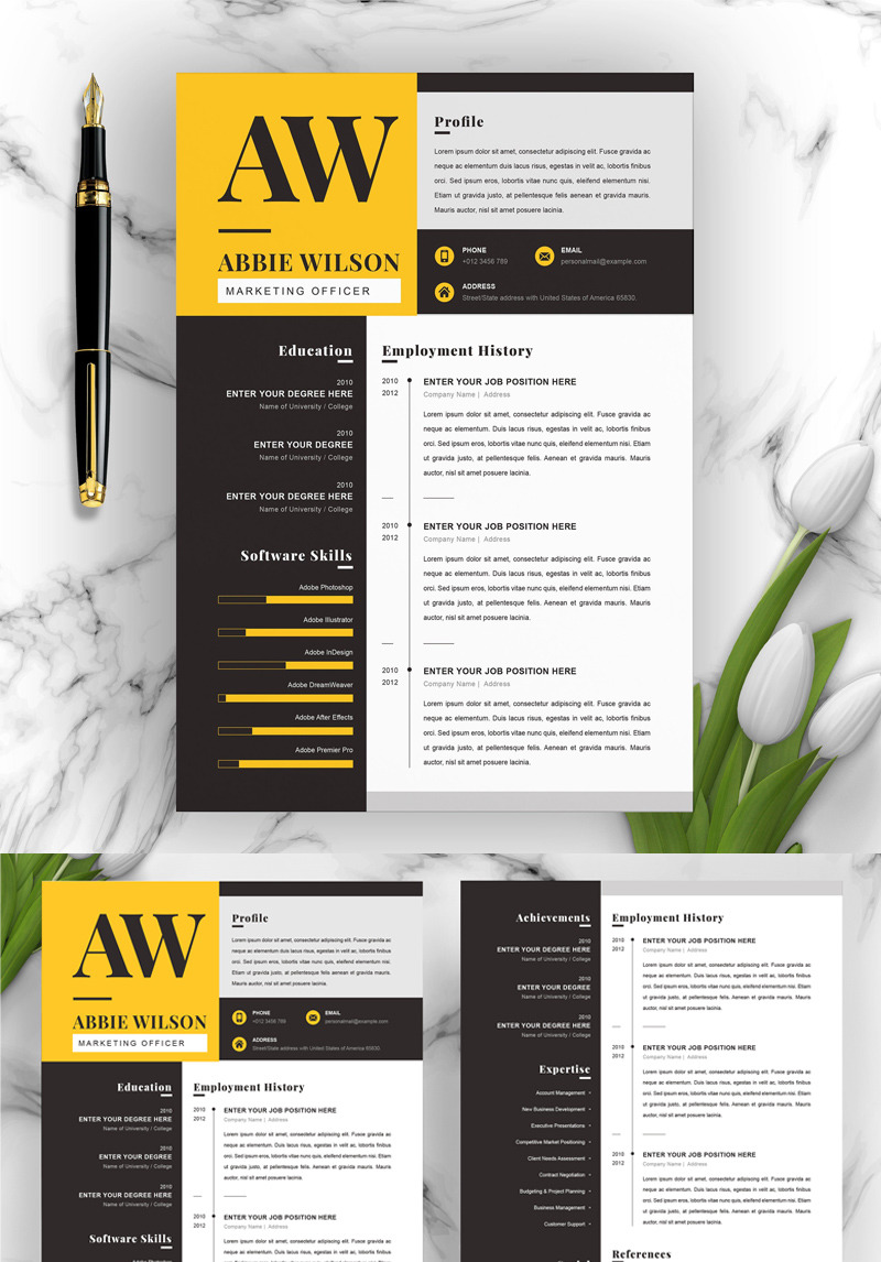 Abbie Resume Template #96809