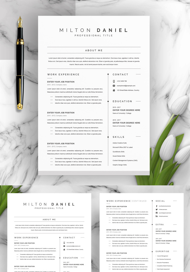 Milton Resume Template #96801