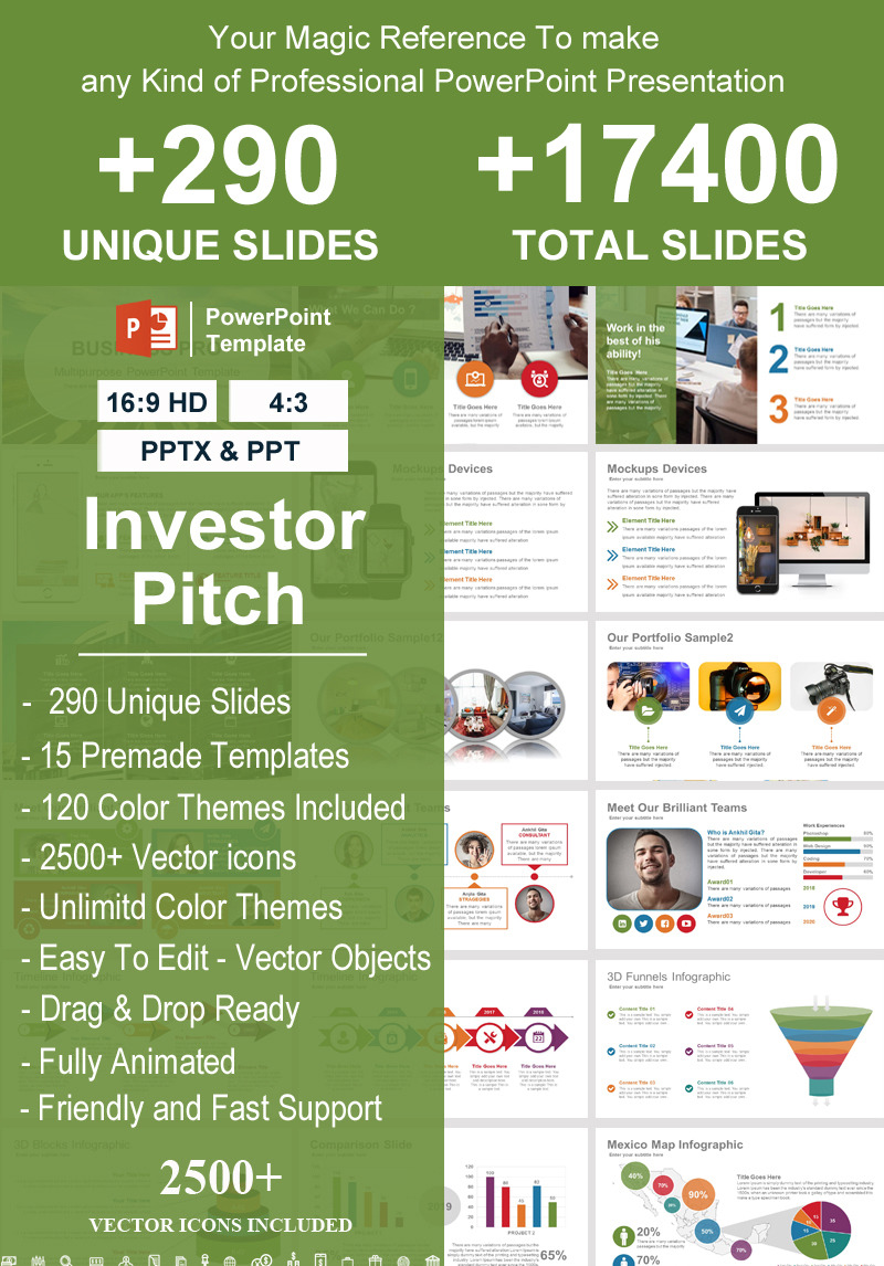 Investor Pitch Deck PowerPoint Template #97173