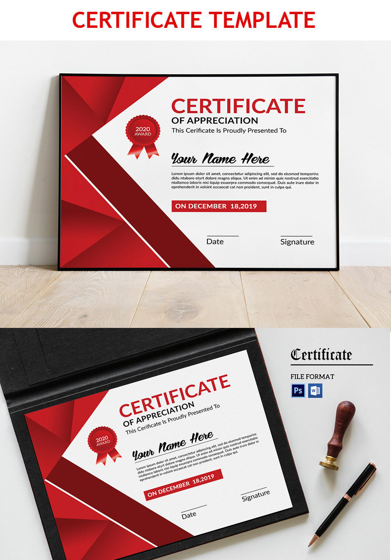 Sistec Appreciation Certificate Template #97731