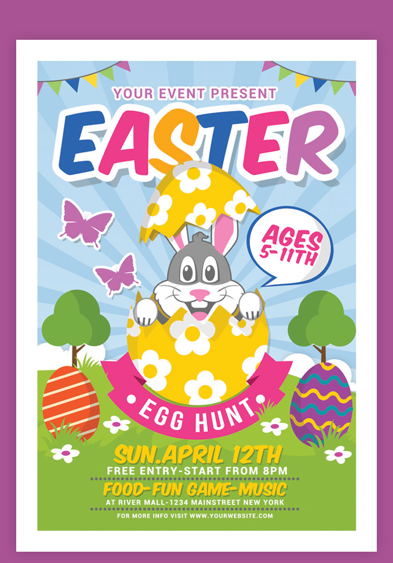 Easter Egg Hunt For Kids Corporate Identity Template #98155