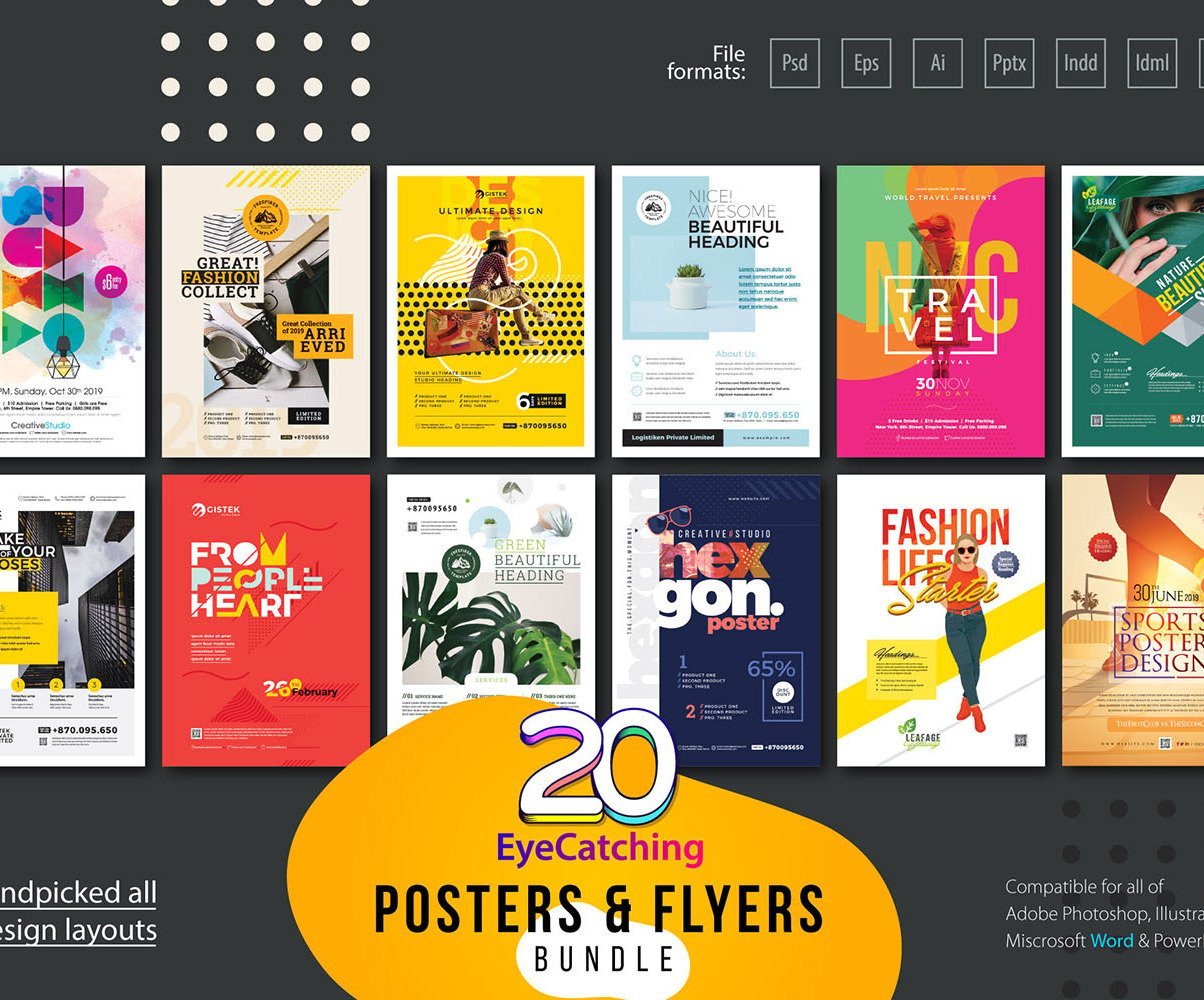 Eye-Catching Creative Event Flyers and Posters Design Template
